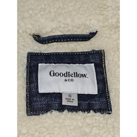 Goodfellow & Co Men's Sanford Wash Sherpa Lined Denim Trucker Jacket Sz S 2897 - Picture 6 of 13